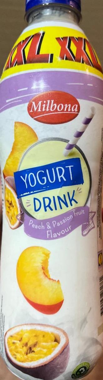 Фото - Yogurt Drink peach & psaaion fruit flavour Milbona