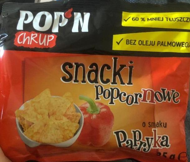 Фото - POP'N Chrup snacki popcornowe paprykowe Sante