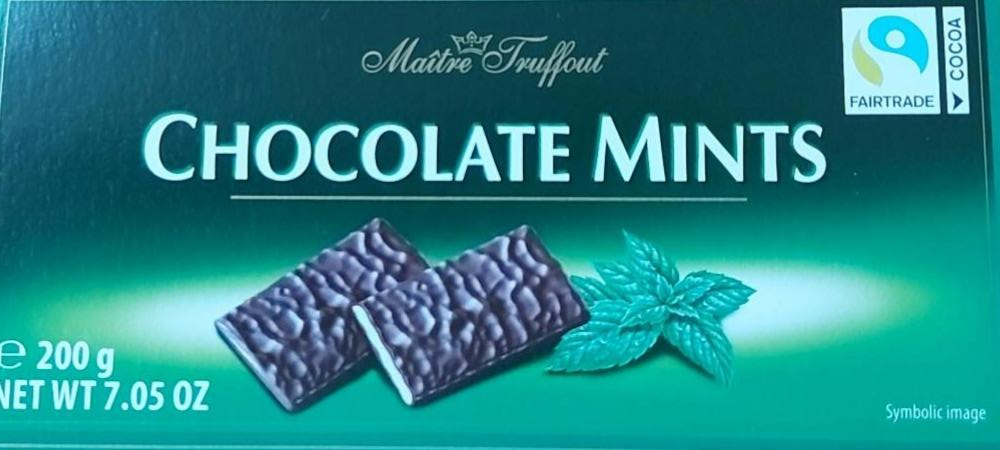 Фото - Цукерки шоколадні пластинки з м'ятной начинкою Chocolate Mints Maitre Truffout