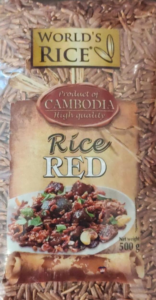 Фото - Рис червоний нешліфований довгозернистий World's Rice