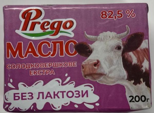 Фото - Масло 82.5% солодковершкове без лактози Екстра Prego
