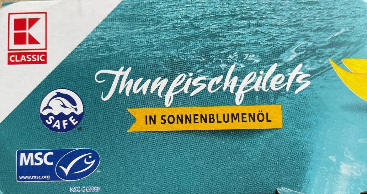 Фото - Thunfischfilets in sonnenblumenöl K-Classic