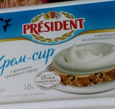 Фото - крем сир з ароматом грецького горіха Président