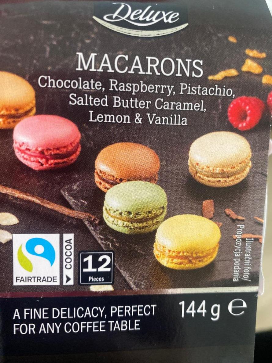 Фото - Macarons Chocolate, Raspberry, Pistachio, Salted Caramel Butter, Lemon & Vanilla Deluxe