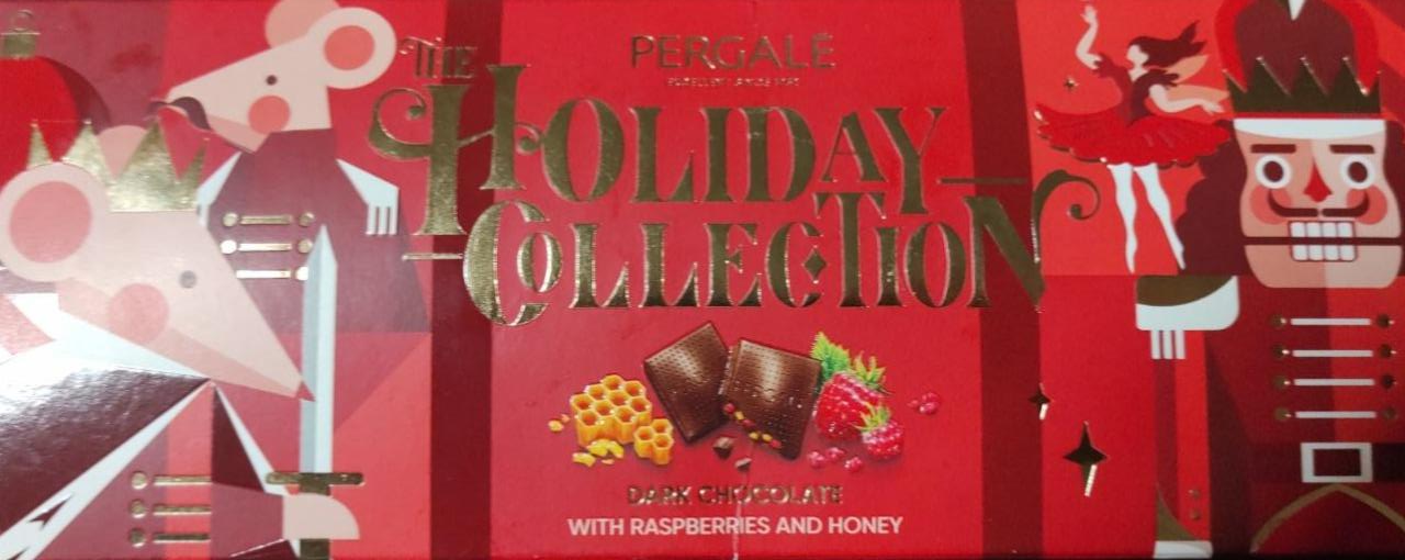 Фото - Шоколад Holiday Collection темний різдвяний з малиною та медом Pergale