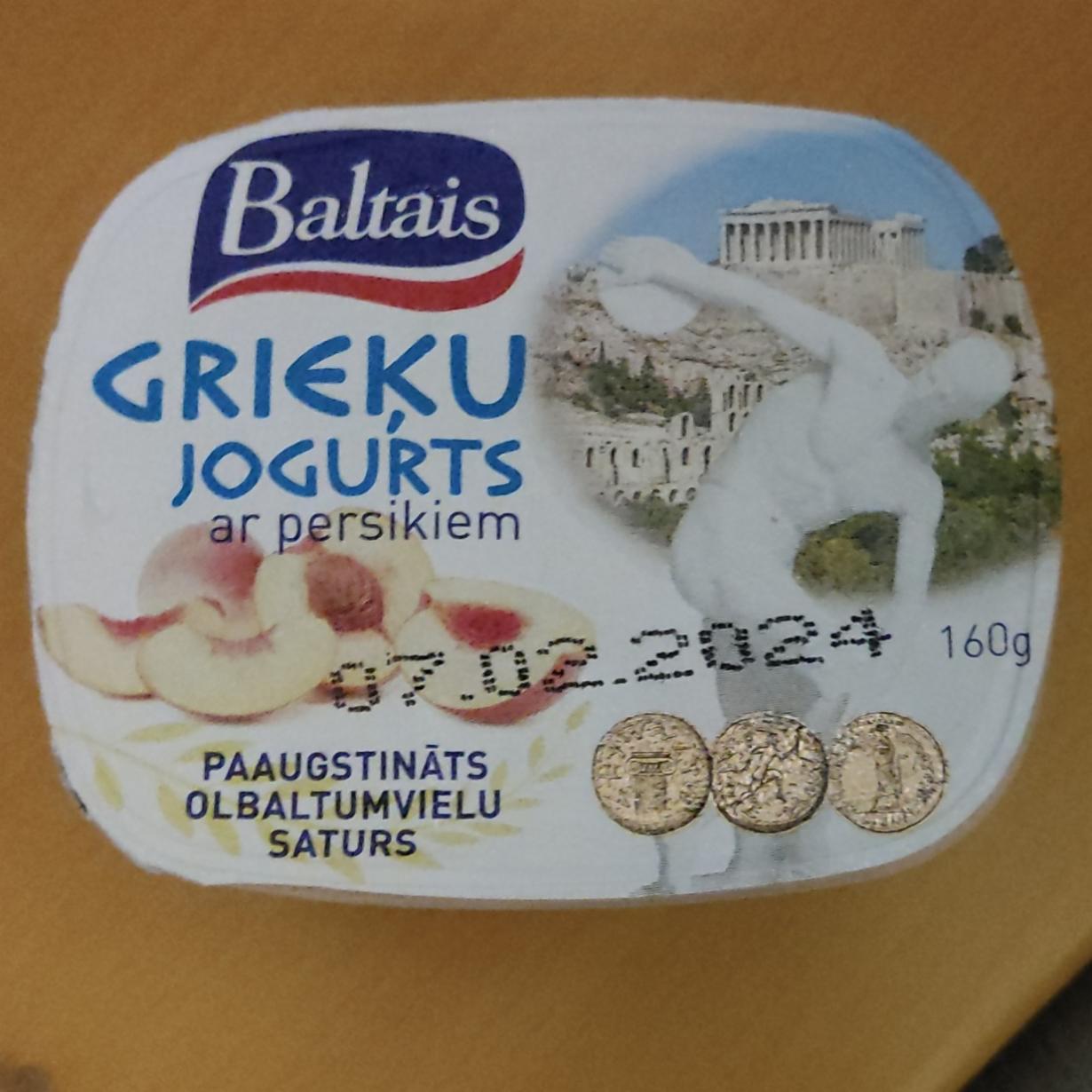 Фото - Йогурт персиковий грецький Grieku Jogurts Baltais