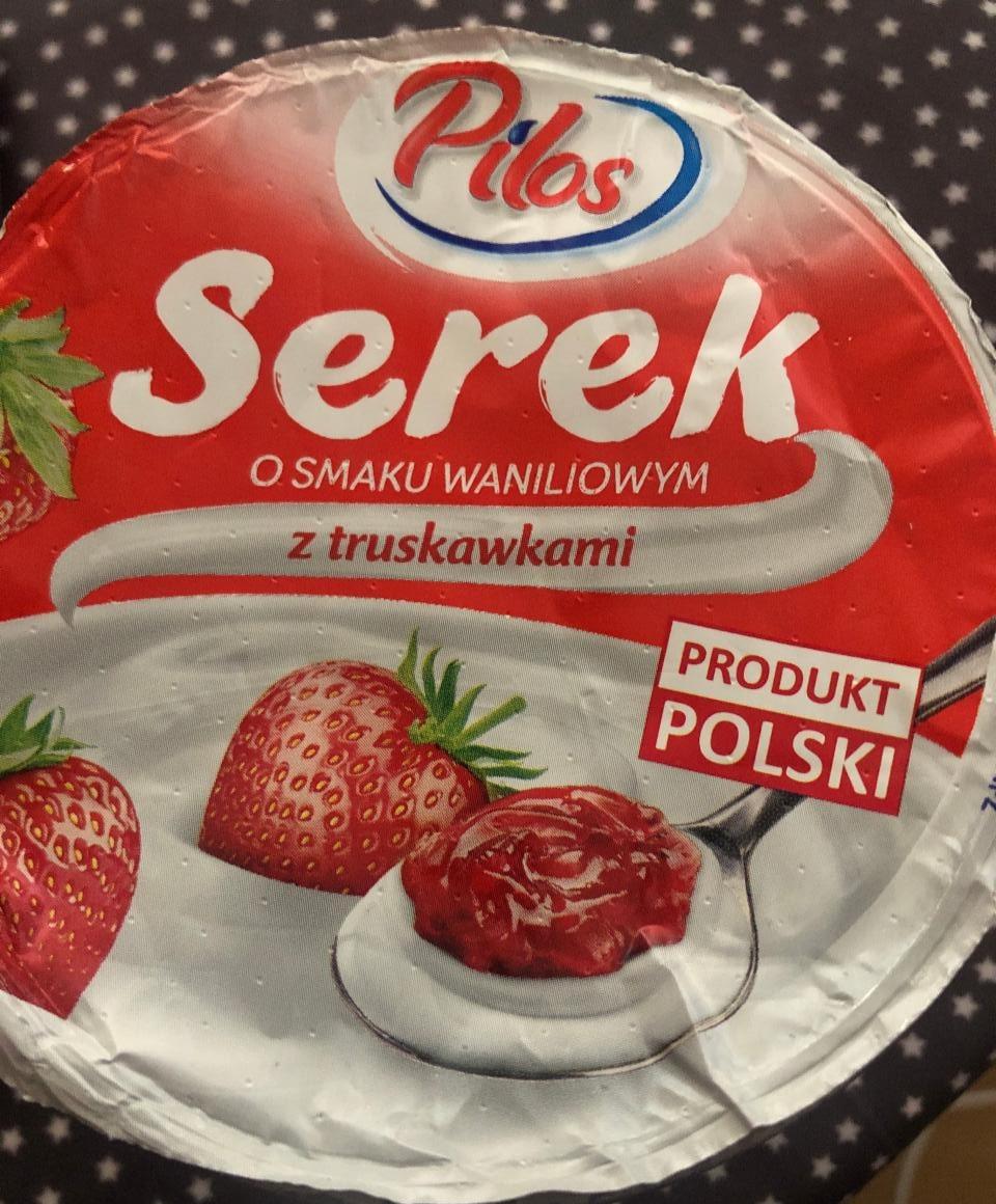 Фото - Serek o smaku waniliowym z truskawkami Pilos