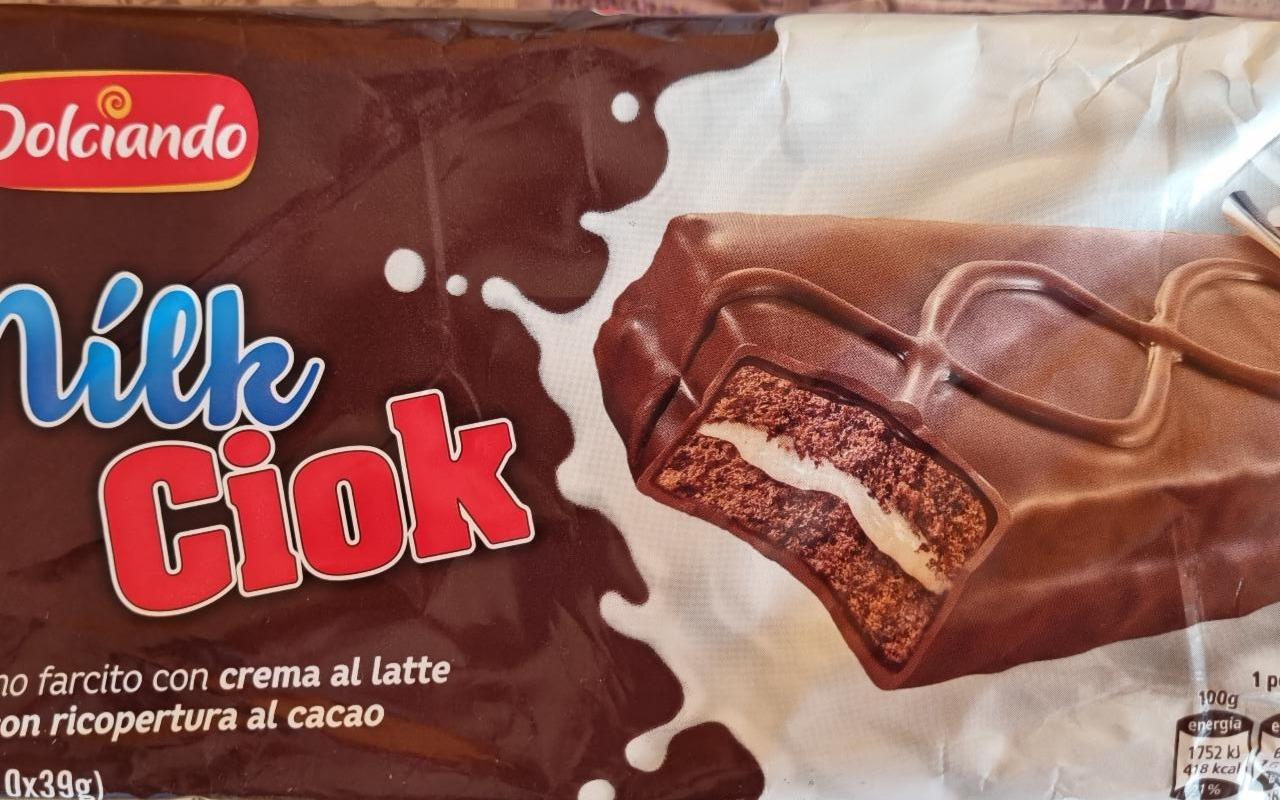 Фото - Mісквіт шоколадний з молочною начинкою Milk Ciok Dolciando