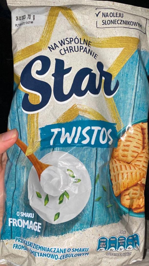 Фото - Снеки картопляні зі смаком сметани і цибулі Twistos Star