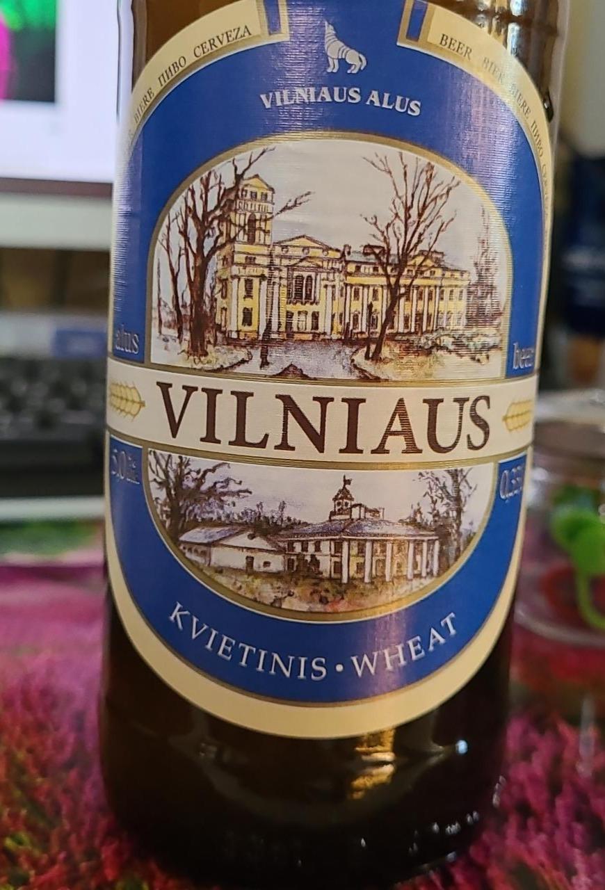 Фото - Пиво 5% нефільтроване світле Vilniaus Alus