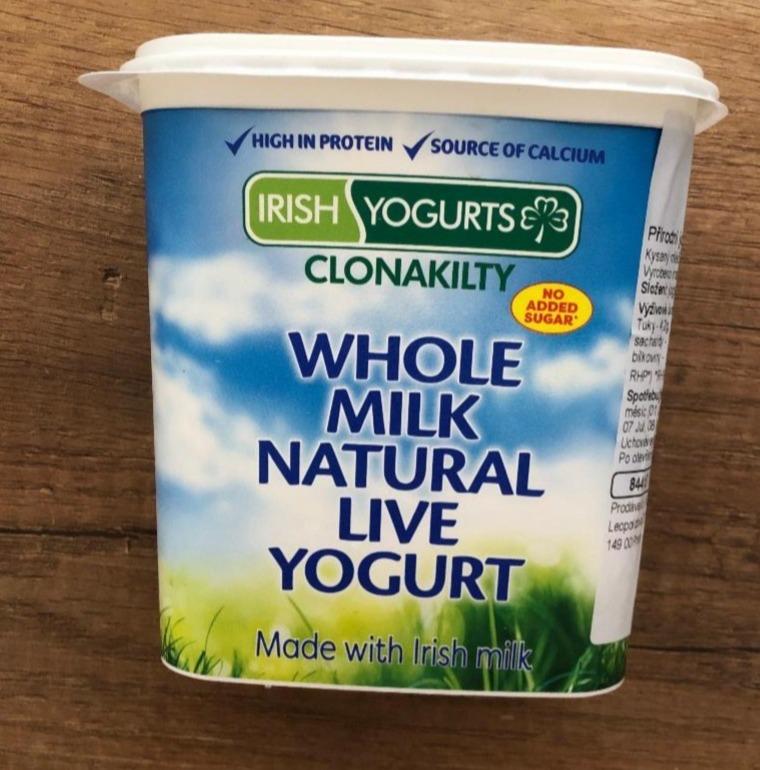 Фото - Whole Milk Natural Live Yogurt Irish Yogurts Clonakilty