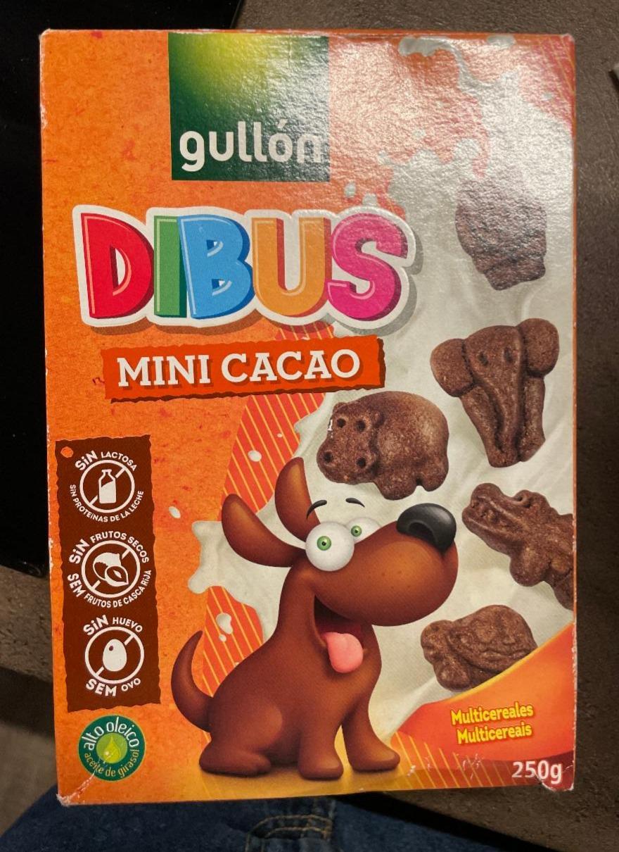 Фото - Печиво міні в формі тварин шоколадне Dibus mini cocoa Gullón