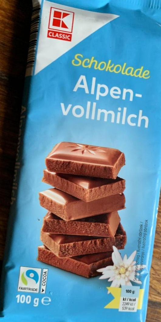 Фото - Молочний шоколад Alpenvollmilch - K-Classic