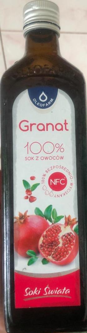 Фото - Sok z owoców granatu 100% Oleofarm