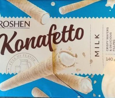 Фото - Вафельні трубочки Konafetto з молочною начинкою Roshen