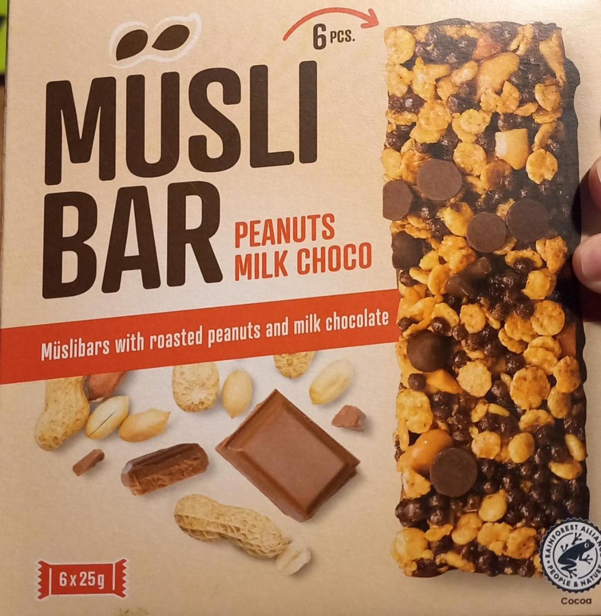 Фото - Muesli peanuts milk choco Musli bar