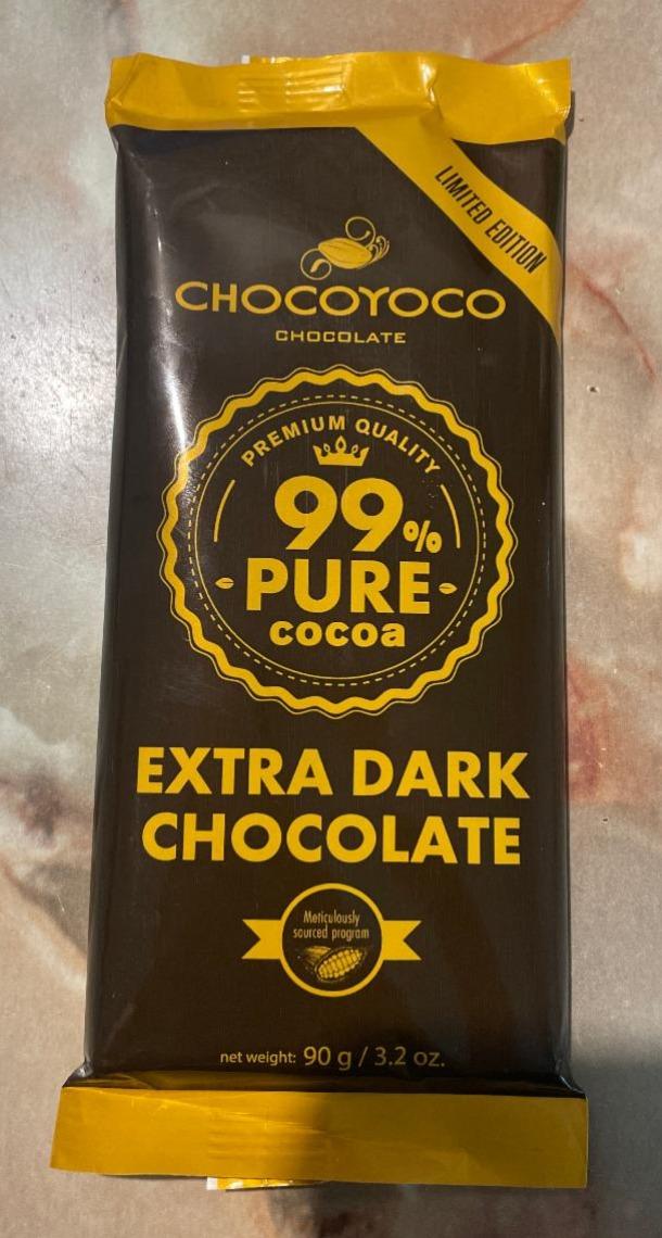 Фото - Шоколад чорний 99% Extra Dark Chocolate Chocoyoco