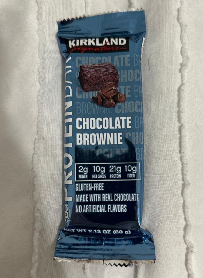 Фото - Батончик протеїновий безглютеновий Chocolate Brownie Protein Bar Kirkland
