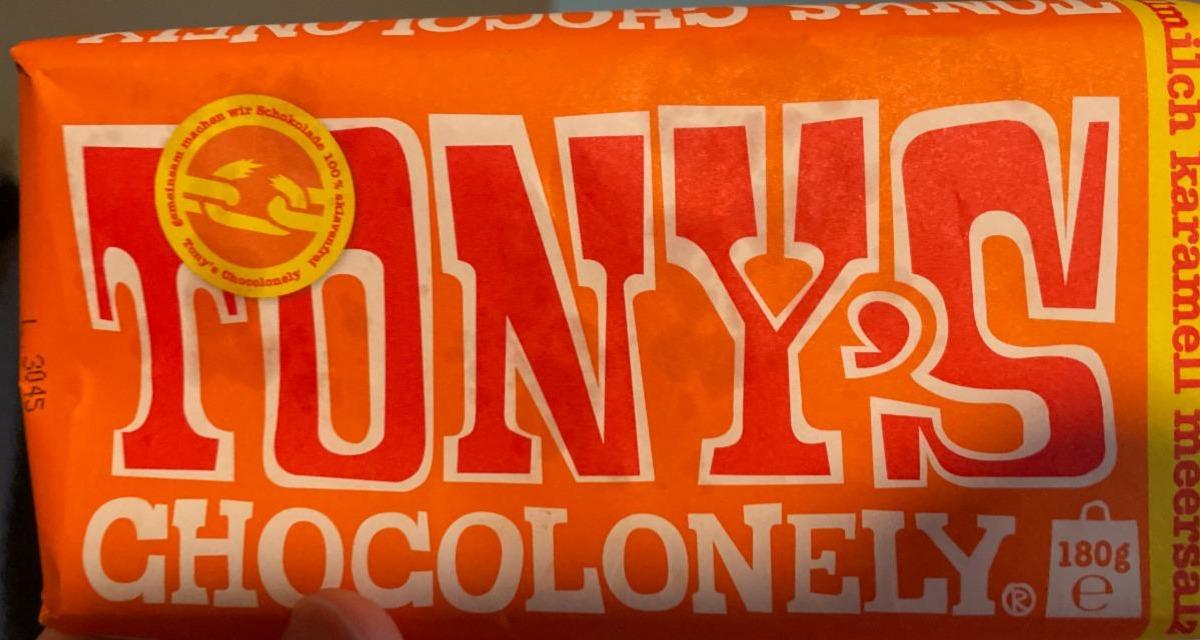 Фото - Шоколадний зі смаком хрусткої карамелі та морської солі Tony’s chocolonely