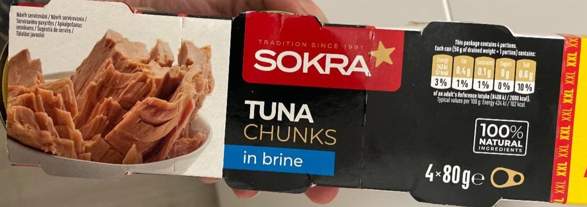 Фото - Тунець в соку Tuna Chunks In Brine Sokra