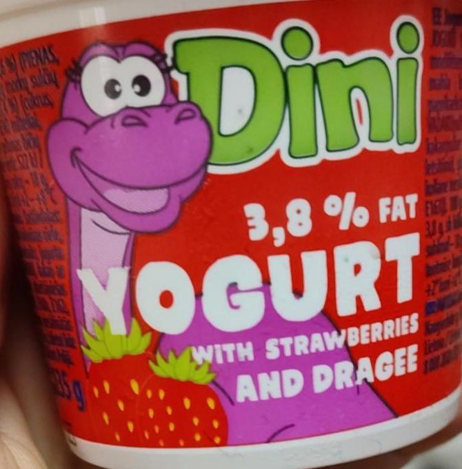 Фото - Йогурт естонський зі смаком полуниці Dini 3,8% Lidl