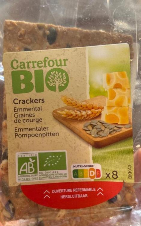 Фото - Crackers Emmental & graines de courge Carrefour BIO