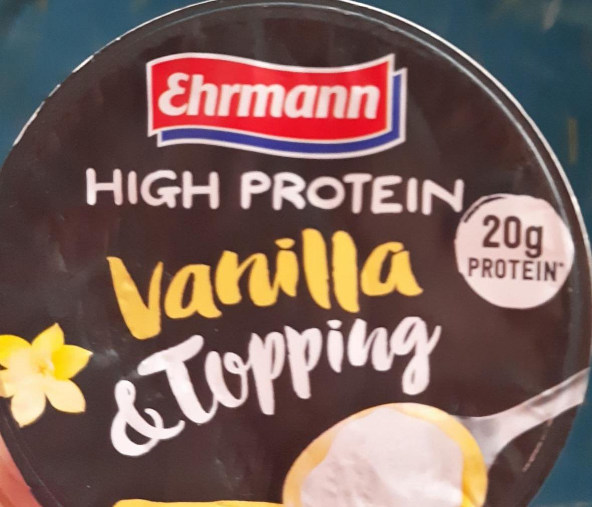 Фото - High Protein Vanilla & Topping Ehrmann