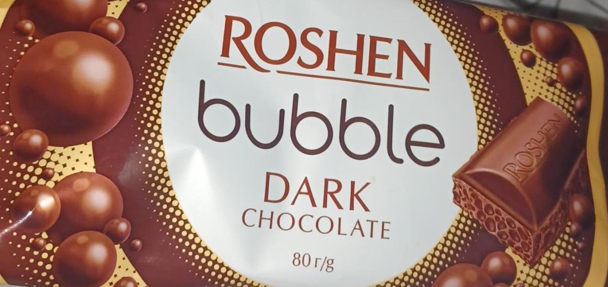 Фото - Шоколад чорний пористий Bubble Dark Chocolate Roshen Рошен
