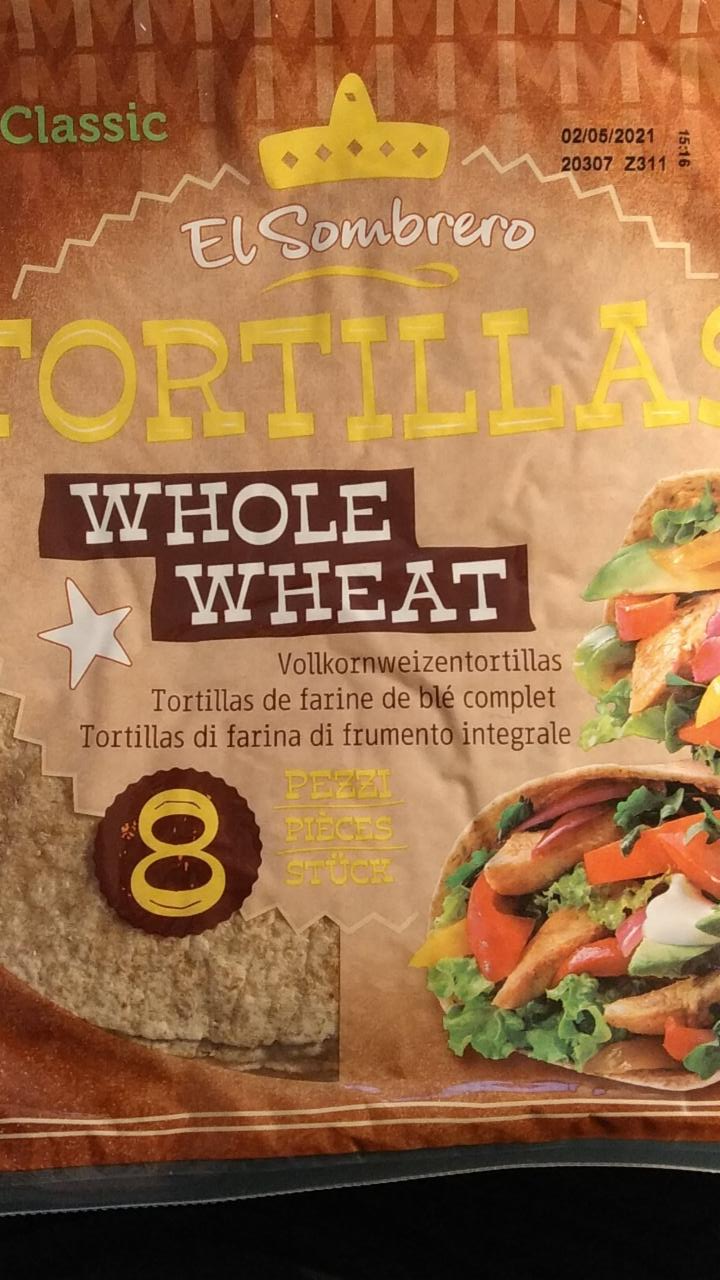 Фото - Тортилья цільнозернова Tortillas Whole Wheat El Sombrero Migros
