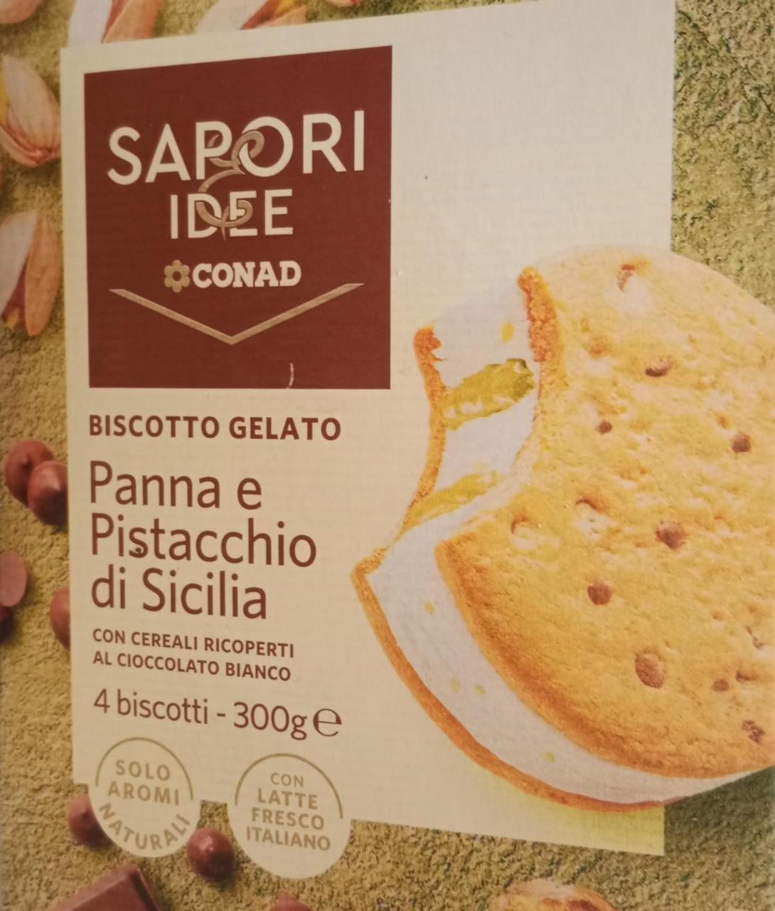 Фото - Biscotto gelato panna e pistacchio di Sicilia sapori idee Conad