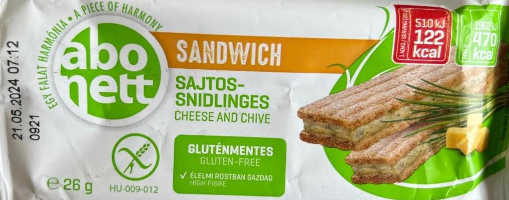 Фото - Gluten-Free sandwich with cheese and chive filling Abonett