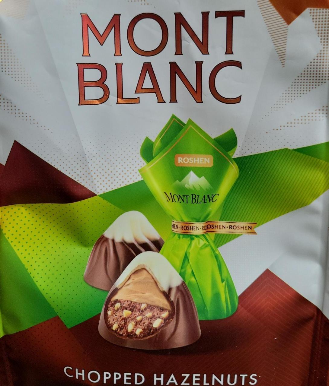 Фото - Цукерки шоколадні крем-праліне з подрібненим лісовим горіхом Mont Blanc Roshen