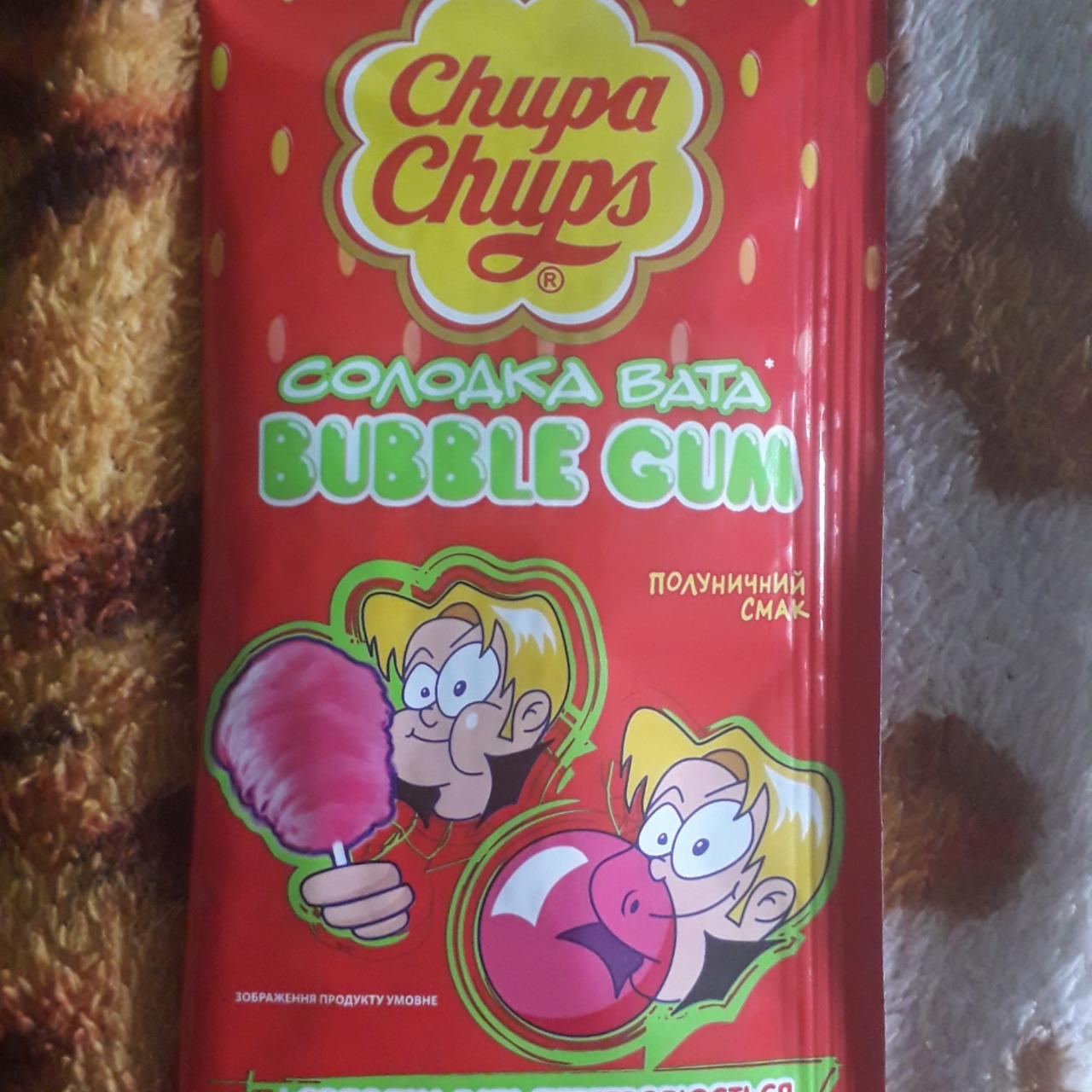 Фото - Жувальна гумка Солодка вата Bubble Gum полуничний смак Chupa Chups