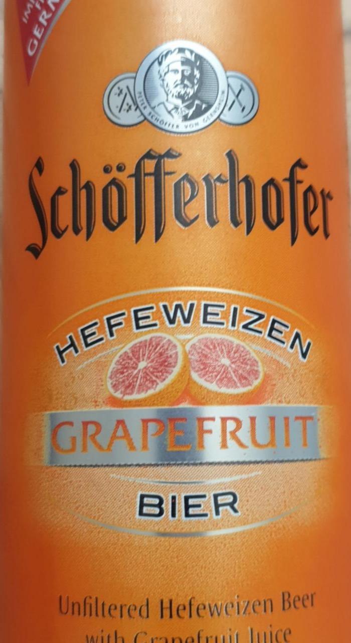 Фото - Пиво Grapefruit спеціальне нефільтроване пшеничне з додаванням соку 2.5% Schofferhofer