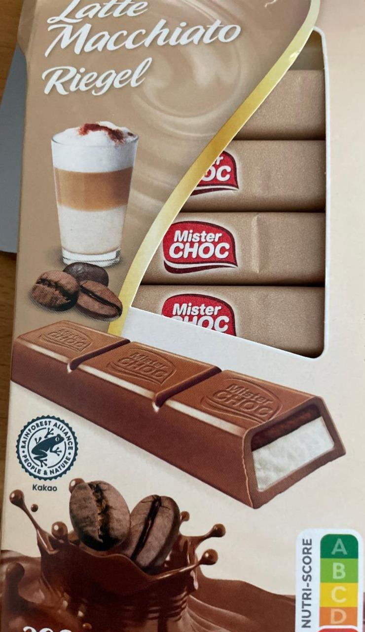 Фото - Молочний шоколад Latte Macchiato Riegel з начинкою Капучіно Mister Choc