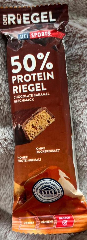 Фото - Die Riegel 50% Protein Chocolate caramel geschmack Aldi Sports