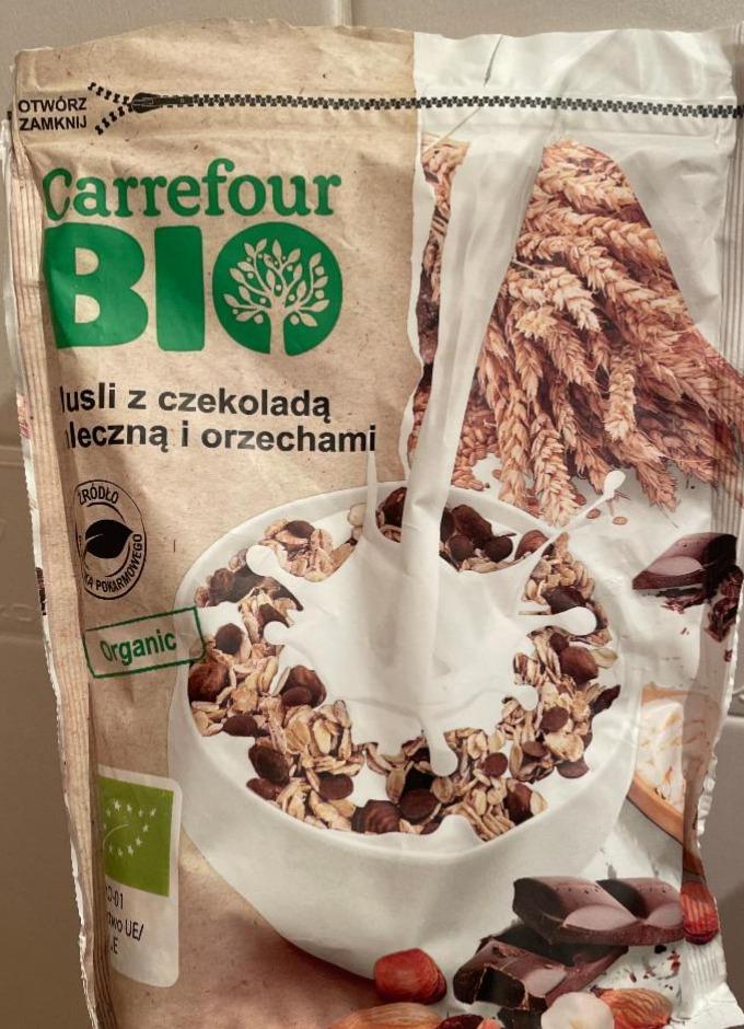Фото - Мюслі з молочним шоколадом та горіхами Bio Carrefour