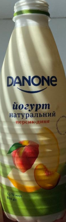 Фото - Йогурт натуральний персик-диня 1.5% Danone