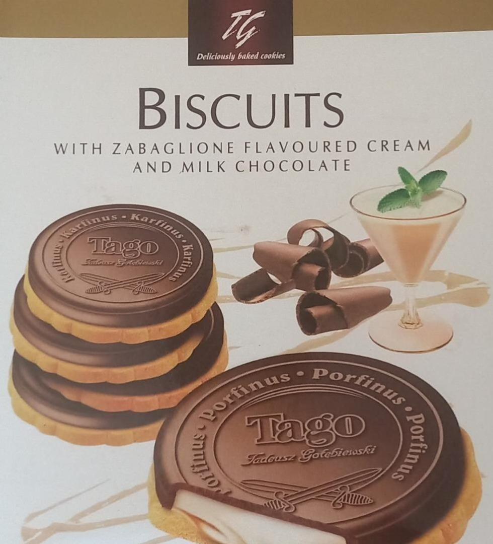 Фото - Crispy biscuits with zabaglione flavoured cream covered with milk chocolate Bickuit TAGO