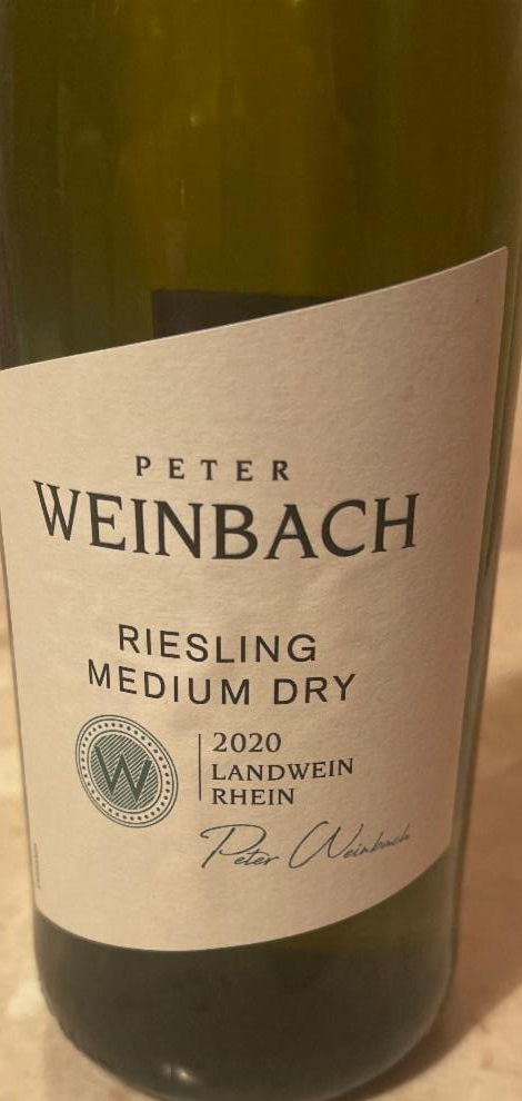Фото - Вино виноградне біле напівсухе Riesling Medium Dry Peter Weinbach