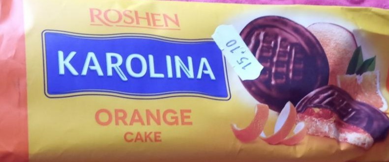 Фото - печиво здобне Karolina з желейною начинкою зі смаком апельсина Roshen