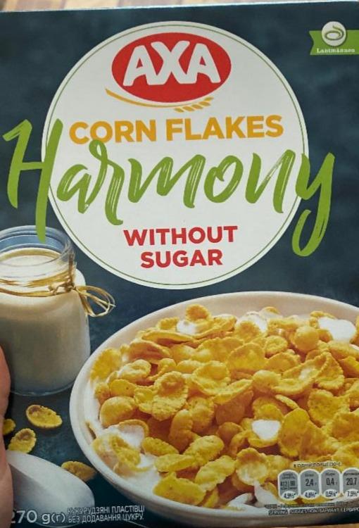Фото - кукурудзяні пластівці без додавання цукру Corn Flakes Harmony Without sugar Axa
