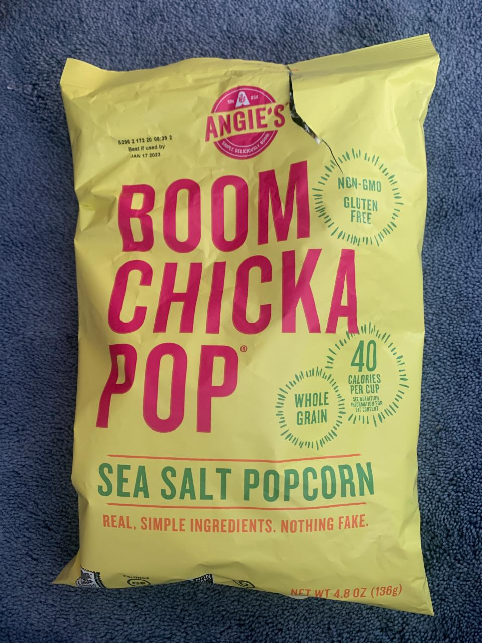 Фото - Sea salt popcorn Boom chicka pop Angie’s