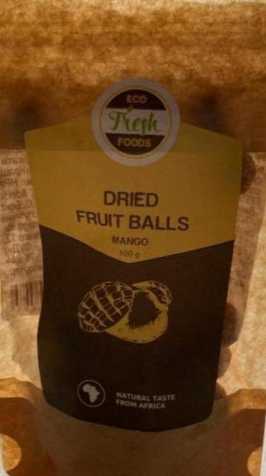 Фото - Кульки сушеного манго Dried Fruit Mango Balls Eco Fresh Foods