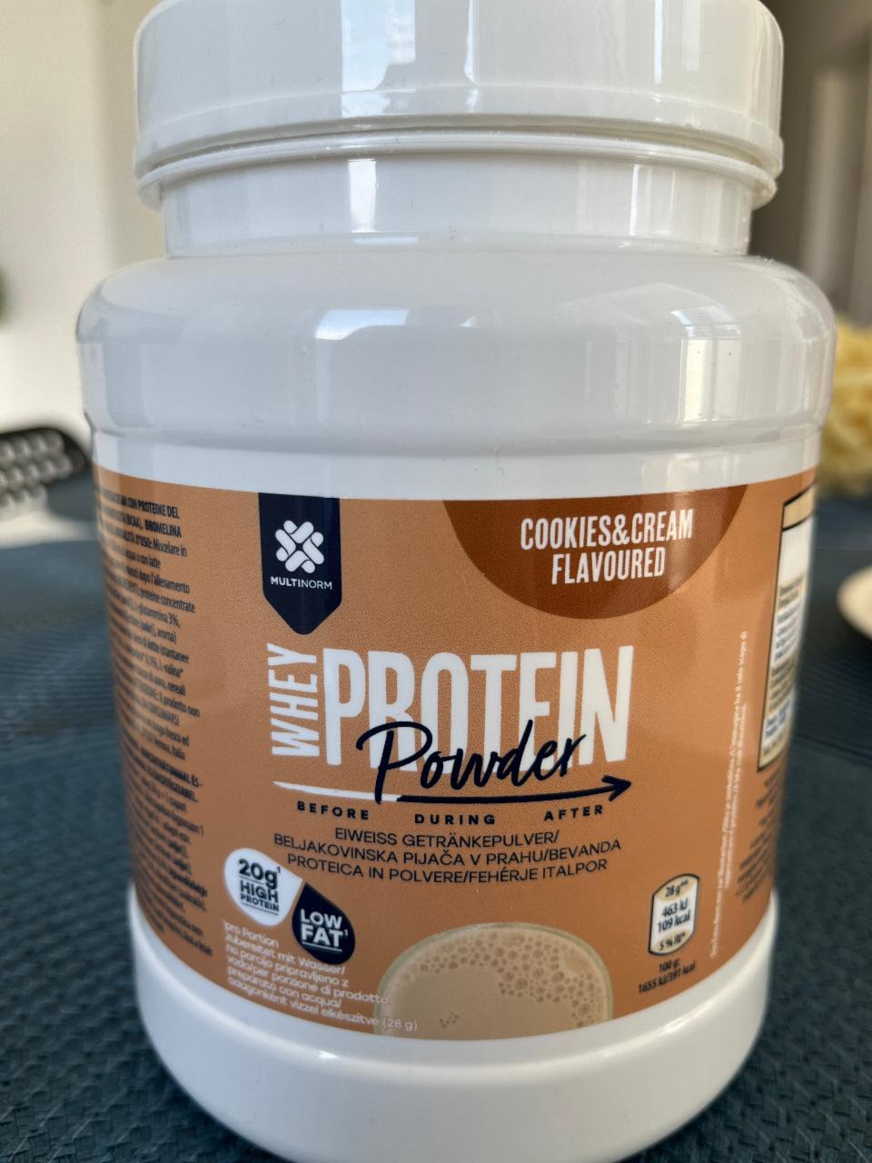 Фото - Whey Protein powder cookies & cream flavoured Multinorm