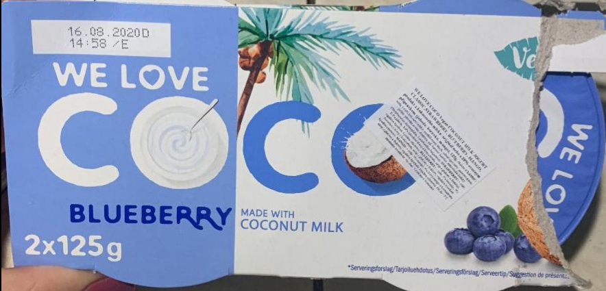 Фото - Йогурт на кокосовому молоці зі смаком Чорниця We Love Coco