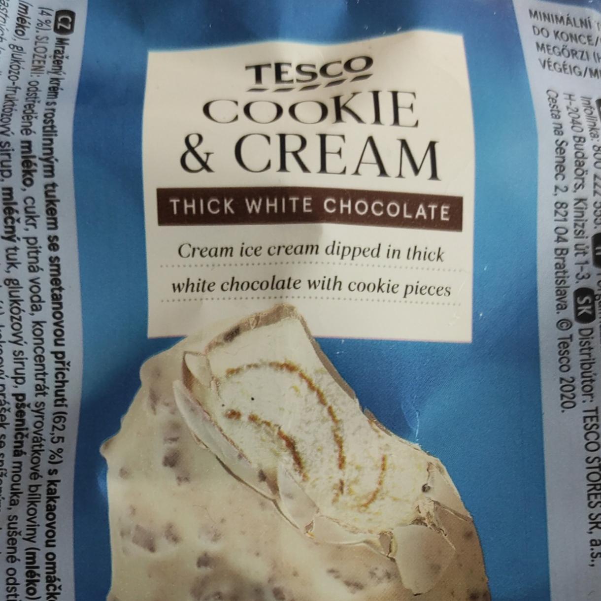 Фото - Морозиво в білому шоколаді Cookie & Cream Tesco