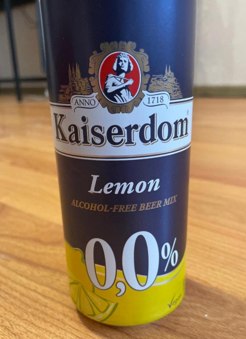 Фото - Пиво світле 0% безалкогольне з лимонним напоєм Lemon Kaiserdom