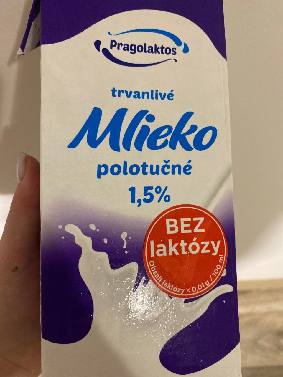Фото - Молоко 1.5% безлактозне Pragolaktos