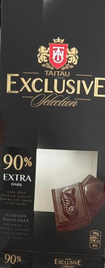 Фото - Шоколад 0% Extra Dark Chocolate Exclusive Selection Taitau